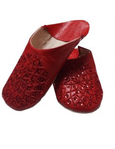 Moroccan slippers - Red Kenzi 