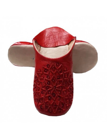 Moroccan slippers - Red Kenzi 